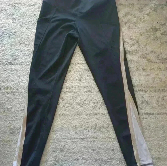 Champion Womens Mid Rise Blacl Leggings L - Picture 2 of 12